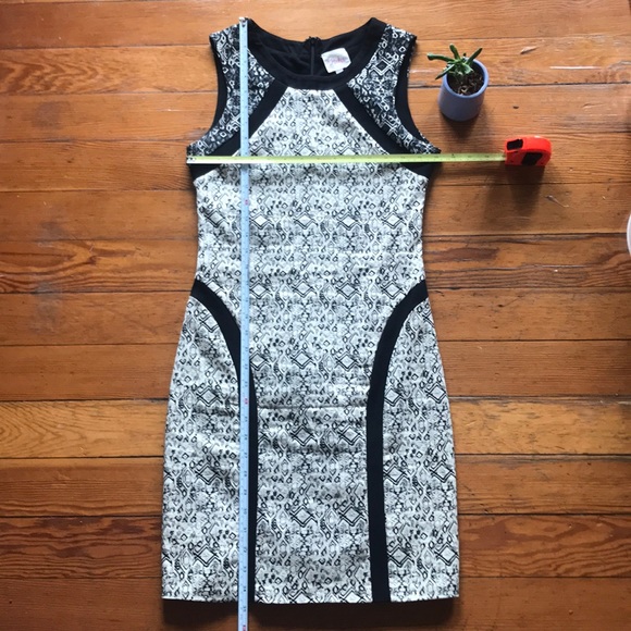 Parker Contour Dress, Black & White Print / M - Picture 7 of 10